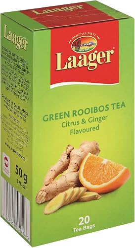 Laager Green Rooibos Tea, Citrus Ginger, 20 Teabags