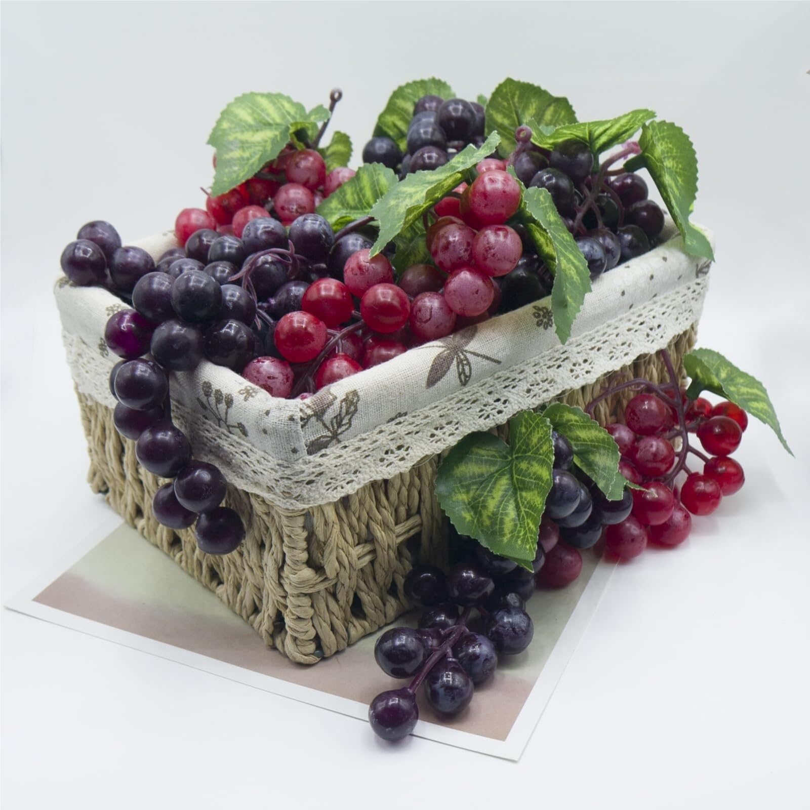 Fruttas Decorativo Realistic 3 Grappoli di Frutta Simulata Modello UVA Finta for Decorazione Feste Decorazione