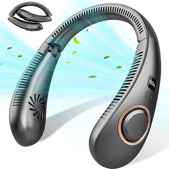 FAYHIJUN Ventilateur Cou Portable Portable,USB Ventilateur 4000mAh Sans