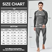 Vista 6 de UNIQUEBELLA - Ropa interior térmica para hombre con calzoncillos largos y forro polar de secado rápido y capa de base térmica