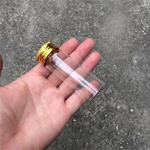 Miniatura 4 de Tarros de vidrio transparente de 1.4 fl oz con tapa de rosca de aluminio, botellas vacías tapas doradas, botellas de vidrio 12 unidades (12, 40