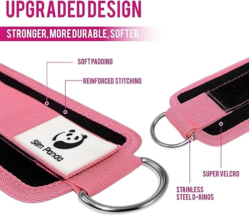 Miniatura 2 de Slim Panda Correa de tobillo para máquina de cable, tobillo para patadas, abductores de cadera, entrenamientos de glúteos, extensiones de piernas,
