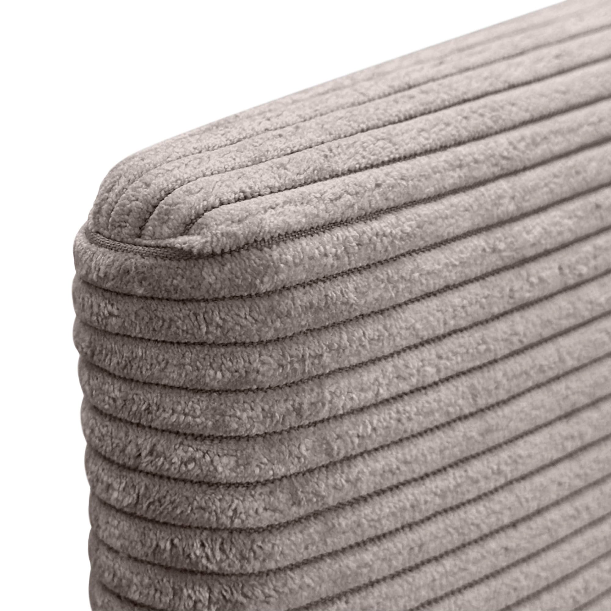 DHOME Kopfteil aus einfarbigem Cord mit Beinen hohe Qualität modernes gepolstertes Kopfteil Luxus-Bett gepolstertes Schlafzimmer (Braun, 150 cm)