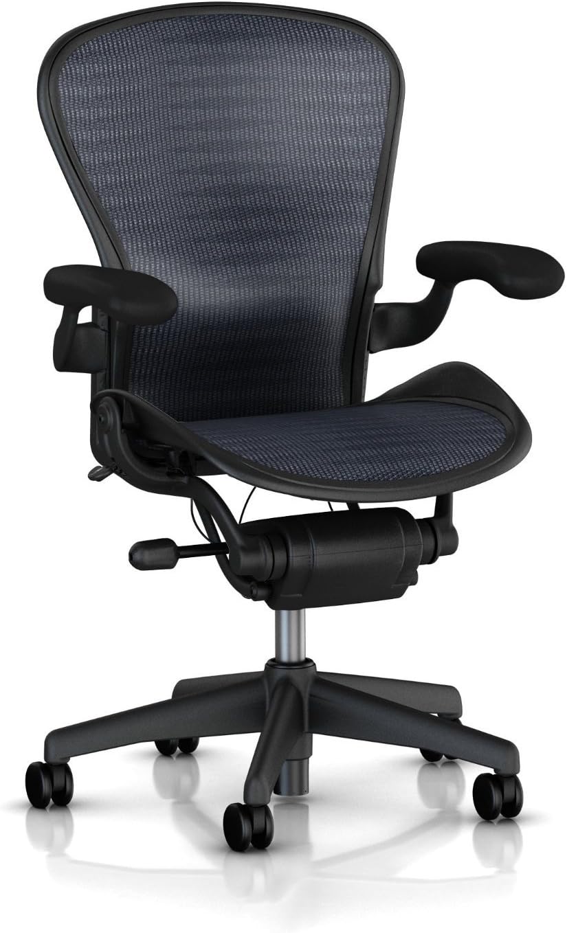 Classic Aeron Task Chair: Standard Tilt - Fixed Vinyl Arms - Standard Carpet Casters