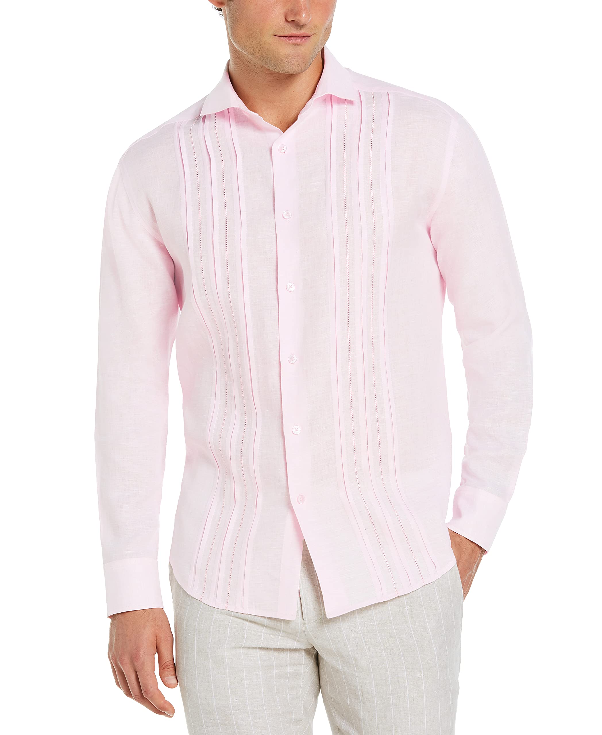 Cubavera Men's Long Sleeve Triple Tuck Emb Shirt