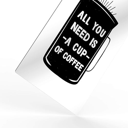 Miniatura 3 de HB Art Design All You Need is a Cup of Coffee Black and White Mug Modern Metal Print Wall Art Coffee Bar Decor Coffee Signs Kitchen Wall Decor