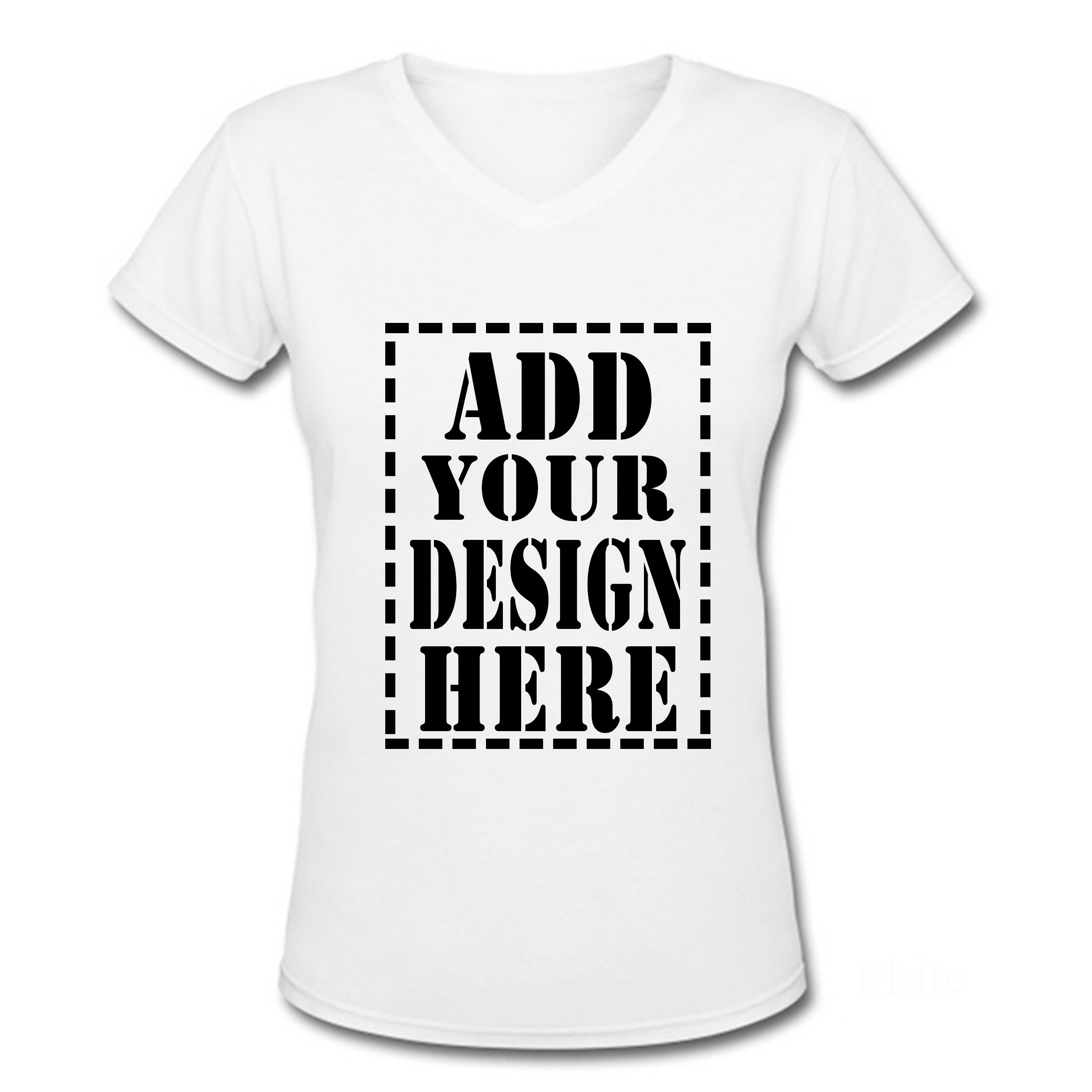 Custom Your Own T-Shirt with Text Image Photo Print for Women Personalised V Neck T Shirt