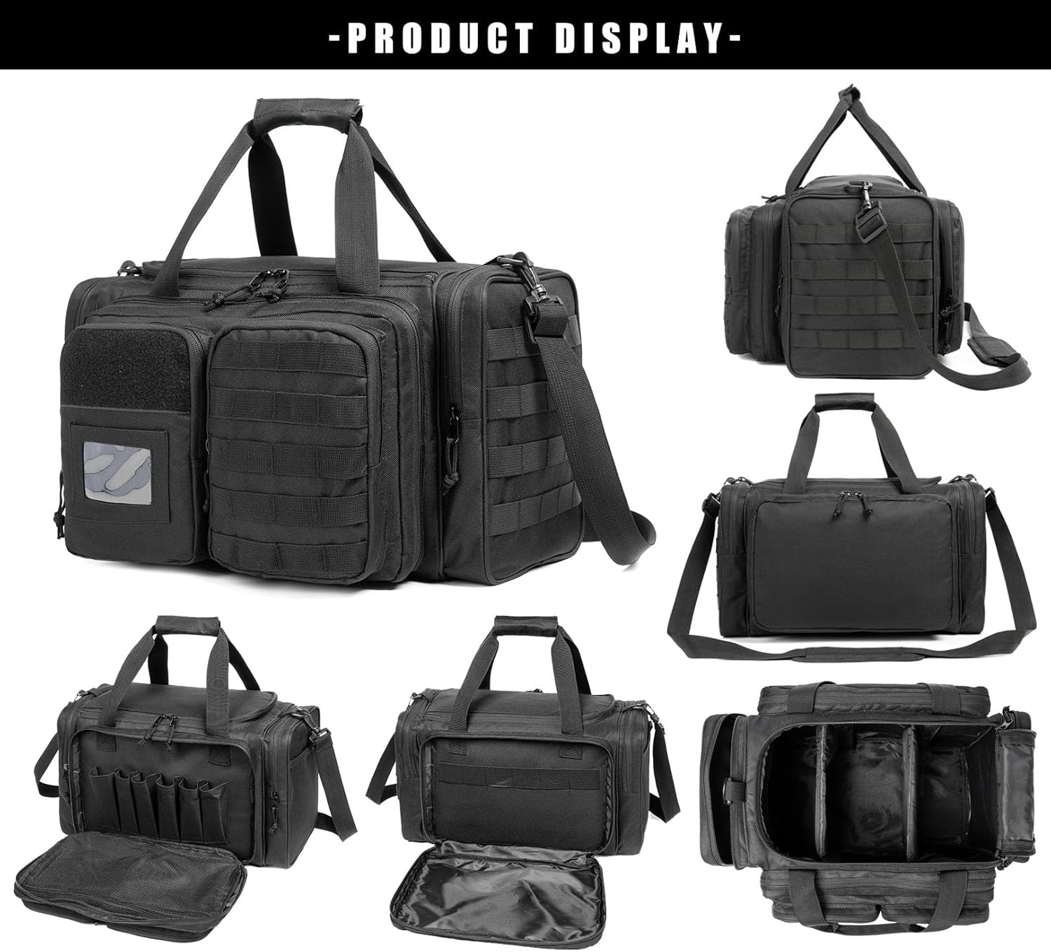 Gun Range Bag for Handguns and Ammo Tactical Pistol Case Shooting Range Duffle Bags Large Handguns Magazine Ammo Gear Accessories Pouch for Hunting Shooting Range Sport - Image 6