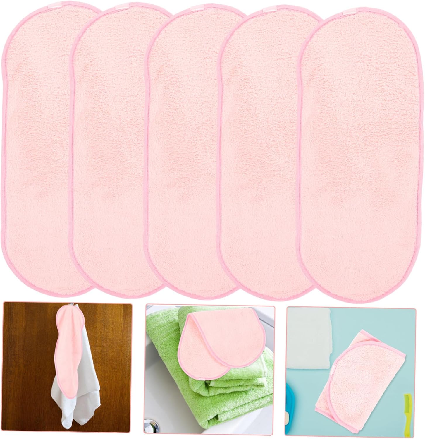 UPKOCH 25pcs Fleece Face Cleansing Towels Reusable Makeup Remover Cloths for Outdoor Camping and Travel Super Absorbent and Soft for Daily Face Washing