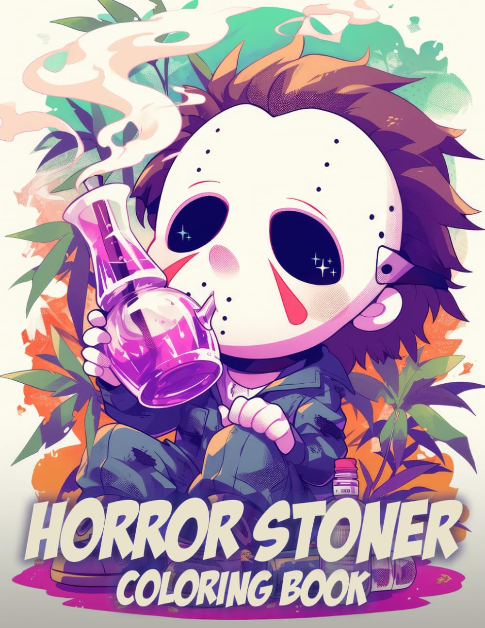 Amazon.com: Horror Stoner Coloring Book: 50 Coloring Pages Spooky and Cute Chibi Horror ...