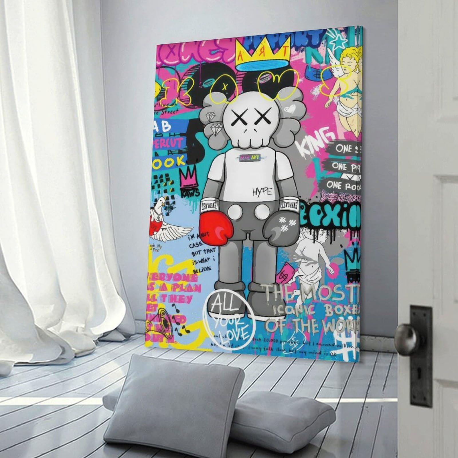 Amazon.co.jp: KAWS Sesame Street 絵画 インテリア カウズ