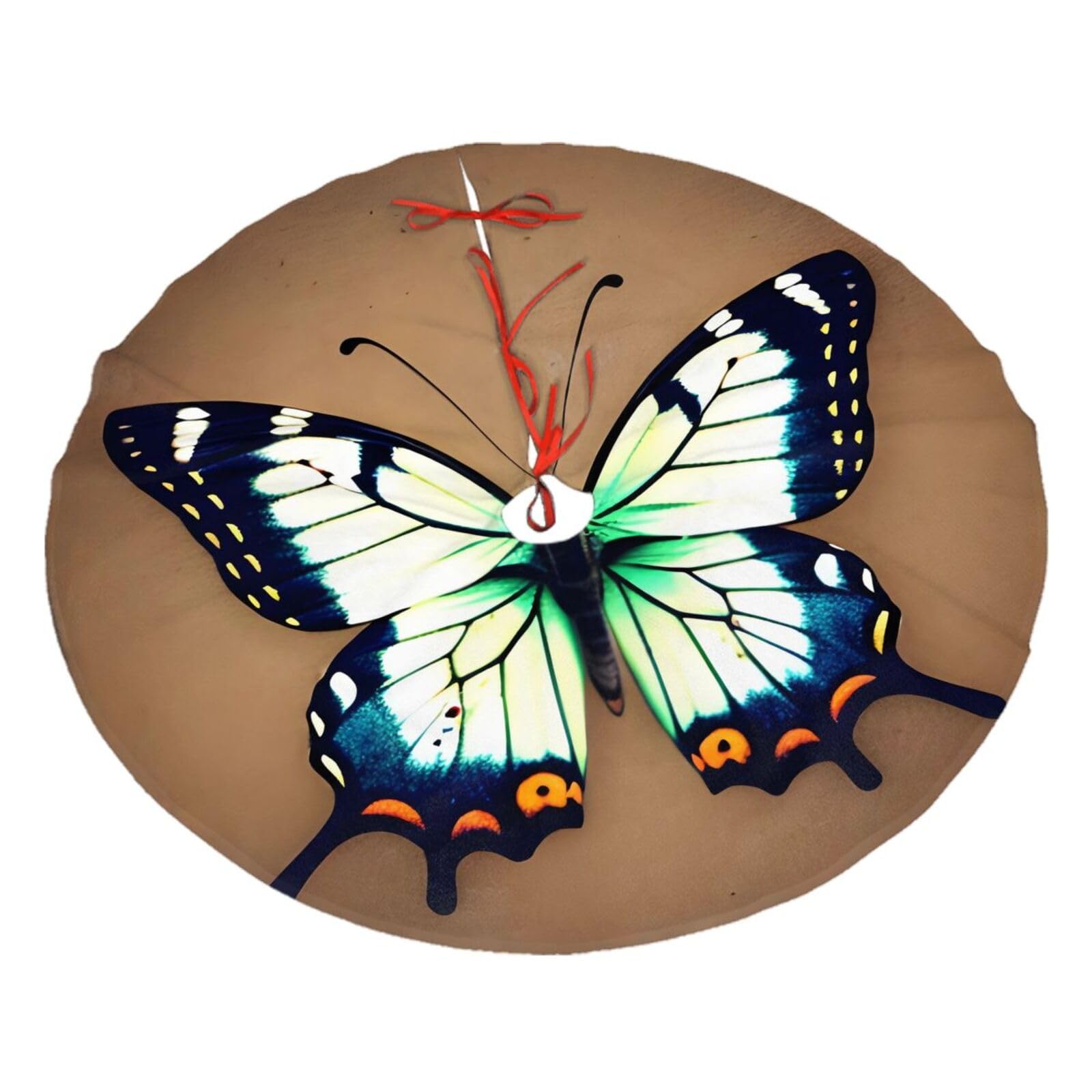 Cute Little Butterfly Printed Christmas Tree Skirt Christmas Plush Tree Skirt 48 inches (About 112.2 cm) Christmas