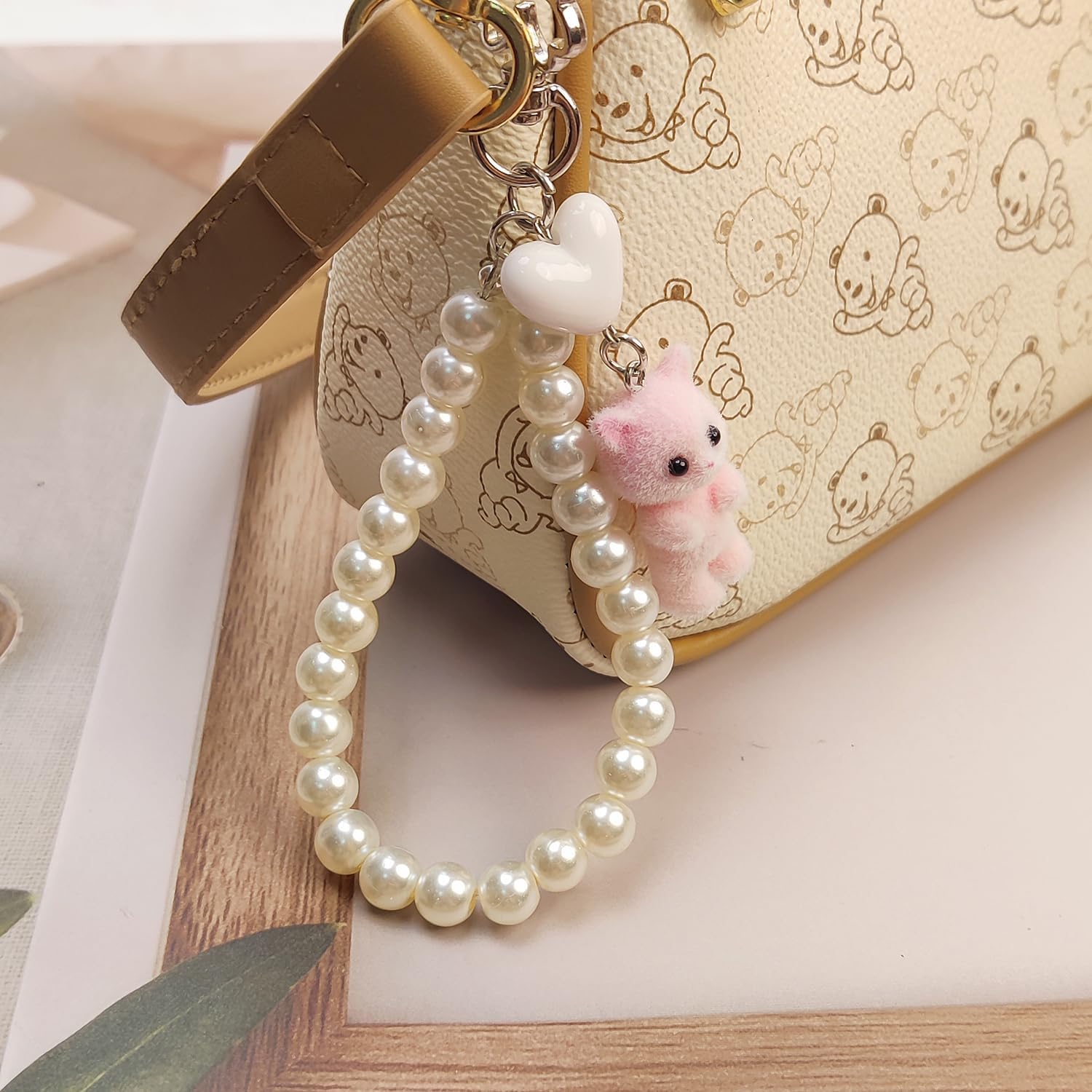 Cute Pink Keychain,Fuzzy Cat Keychain Aesthetic Y2K KeychainStylish KeychainsAccessories - Image 7