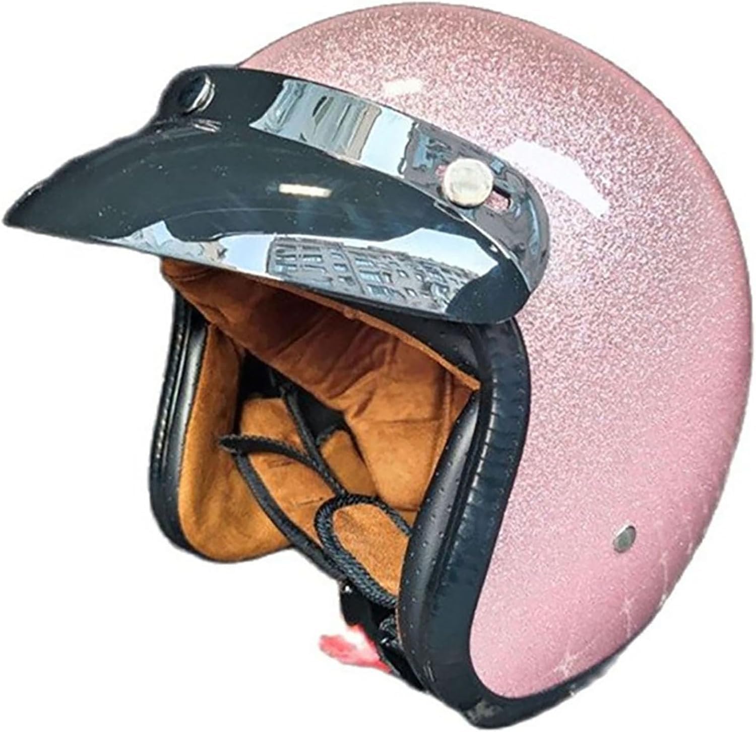 Casque de Moto Jet rétro Vintage Cromwell, homologué ECE et Dot, Polyvalent pour la Circulation Urbaine Quotidienne et Les Excursions de Loisirs à Moto. A,M=57-58cm