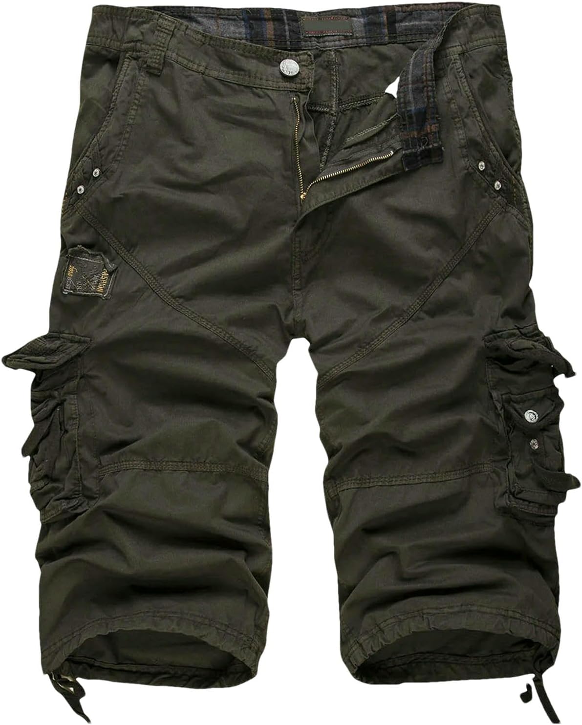 Cargo Shorts Mens Lightweight Casual Shorts Multi Pocket Zippered Breathable Holiday Leisure Pant Summer