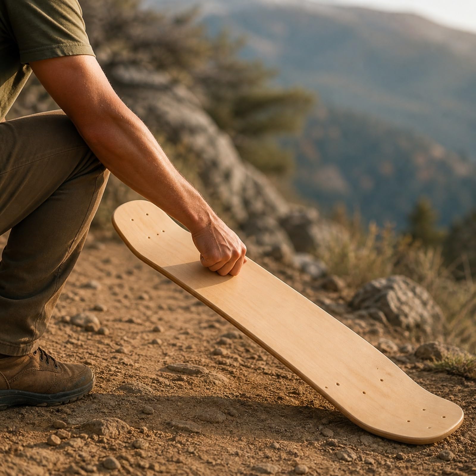 Doppel-Kick Longboard Deck straßentauglich Ahorn Longboard Deck Skateboarddeck für Kurven