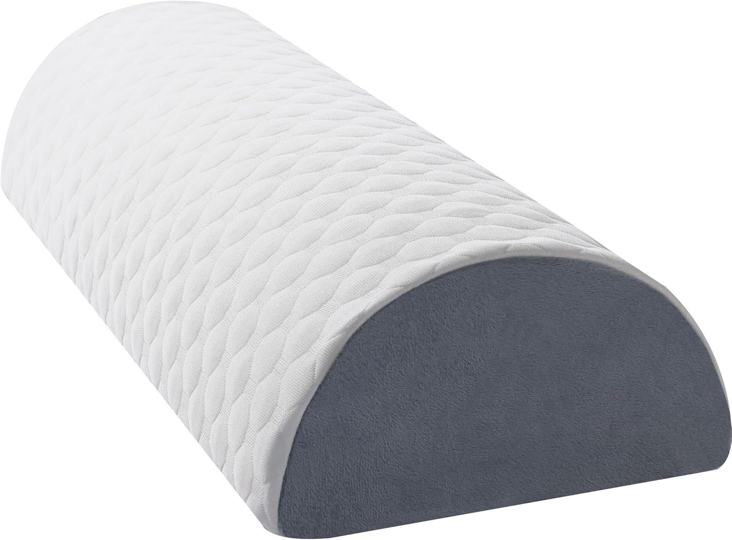 Knee Pillow for Back Sleeping Half Moon Bolster Pillow Wedge Pillow for Back Sleepers Under Knee Pillow for Sleeping on Back Leg Pillow for Neck Pain Relief, 18.5" X 8" X 4.5" 18.5"X8"X4.5"