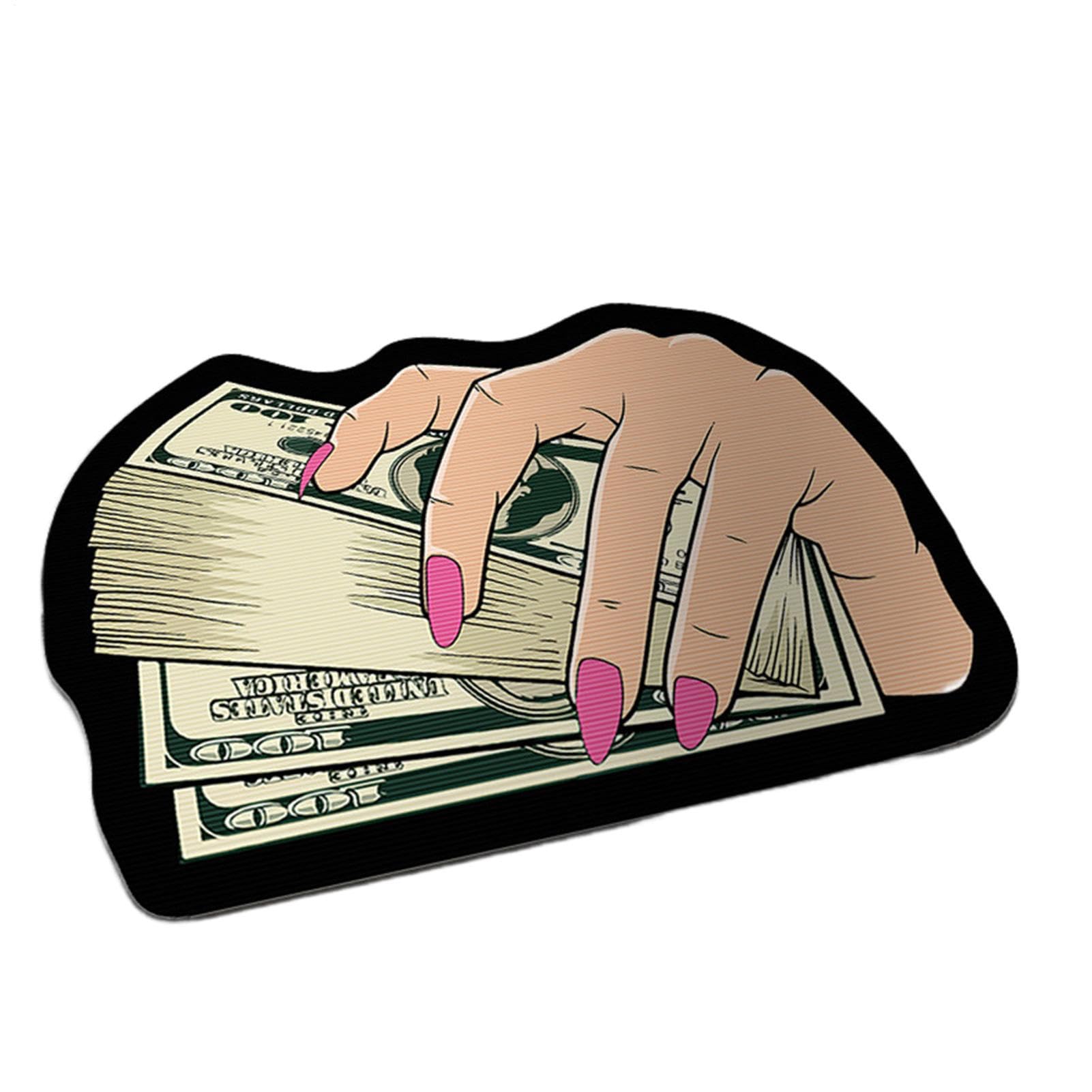 Tapis de salon doux motif billet 100 dollars pour chambre cosy
