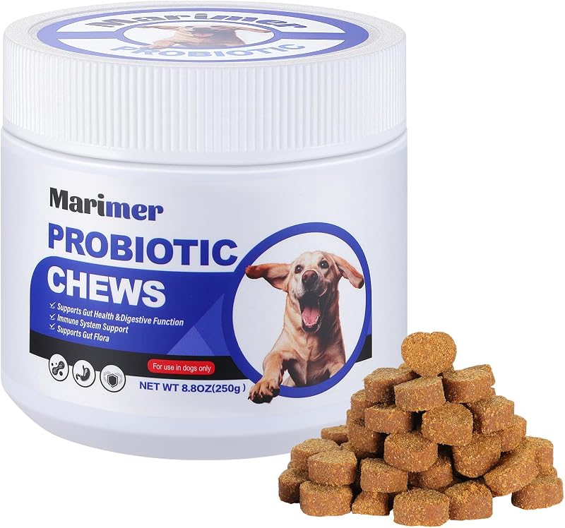 Probiótico para Cães em Mastigáveis Macios com Sabor de Frango Marimer, DogProbioChew, 100 unidades