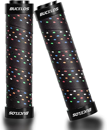 Vista 24 de BUCKLOS Single Lock-on Bike Handlebar Grips - Mountain Bike MTB Ergonomic Anti-Slip Handle Grip - Bicycle Comfort Locking Handle Bar for BMX/Cruiser
