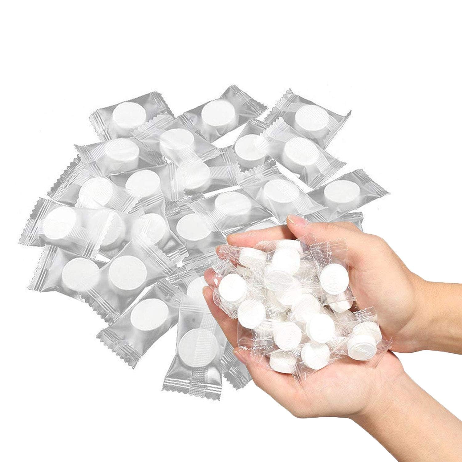 100 mini face compression towel Portable disposable compression cotton coin tissue, travel, camping, hiking, sports, beauty salon