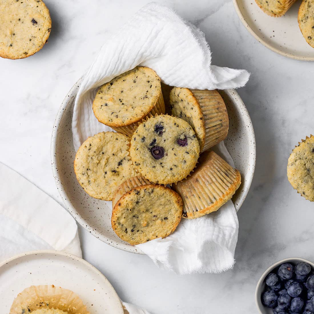 Miss Jones Baking Keto mix di muffin al mirtillo, senza glutine, a basso contenuto di carboidrati, senza zuccheri aggiunti, dolci e dolcetti, per diabetici, Atkins, WW e Paleo