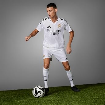 adidas Mens Real Madrid Authentic Home Shirt 2024 2025