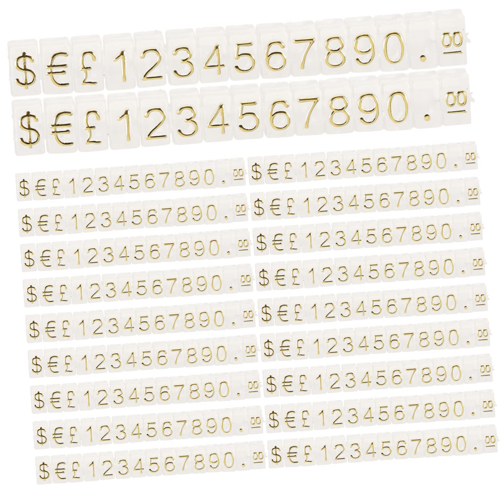 Levemolo 60 Pcs Tag Craft Show Display Supplies Jewelry Tag Number Stand Pricing Show Stand Watch Cube Metal Tags Retail Counter Display Stand 3D Commodity Plastic - Image 3