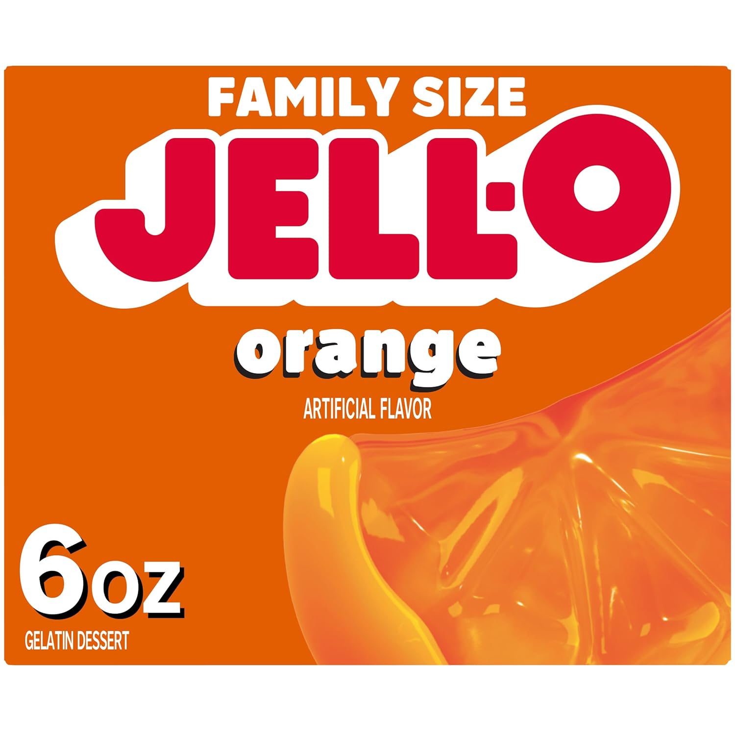 Jell-O Gelatin Naranja de postre, 6 oz