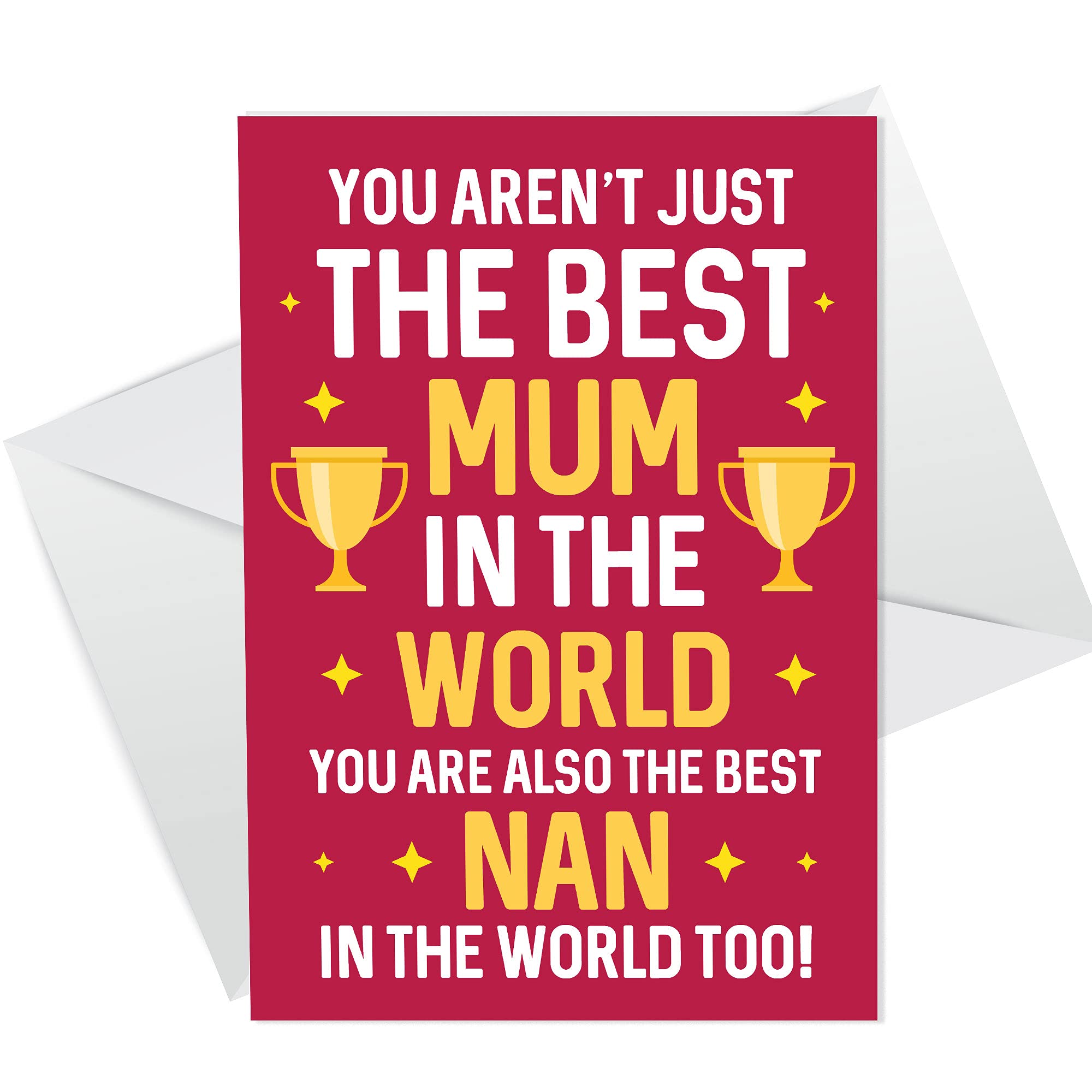 RED OCEAN Best Mum Birthday Card For Mum And Nan Novelty Birthday Card For Her Women
