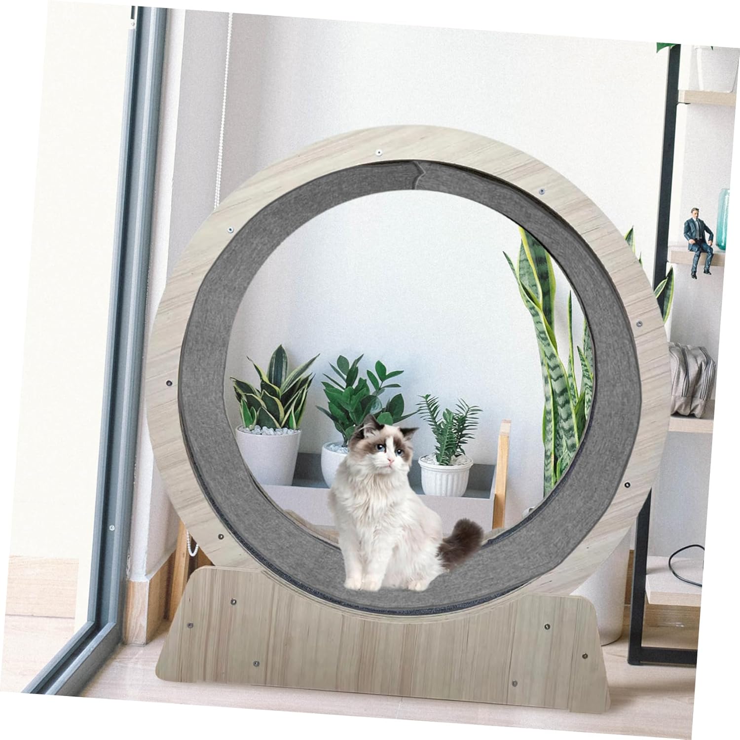 Toyvian Cat Exercise Wheel Cushion Nonskid Replacement Mat for Indoor Cats Quiet Plastic Pad Fitness