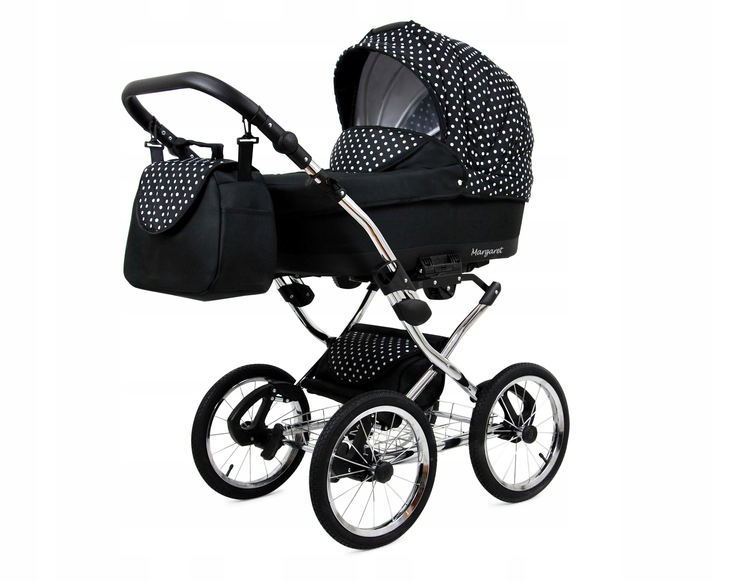 BabyLux® Carrito de Bebé Sistema de Viaje Set 3 en 1 - Margaret Exclusive - incl. Capazo, Silla de Paseo, Silla Coche - Cochecito - con Bolso cambiador, Cubierta para la lluvia, Mosquitera etc.