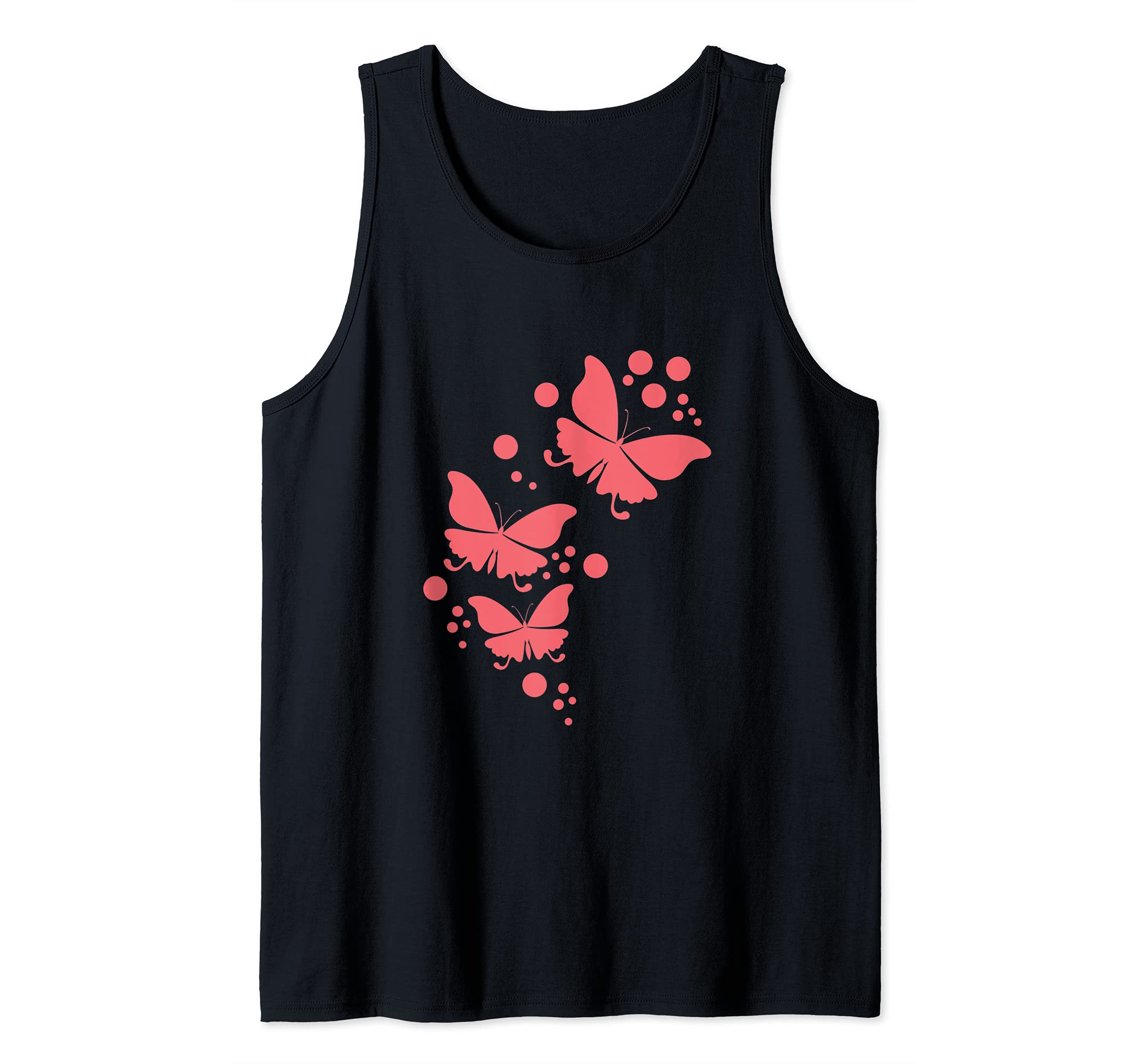 Cute Butterfly Design Insect Nature Lover Butterflies Tank Top, Black