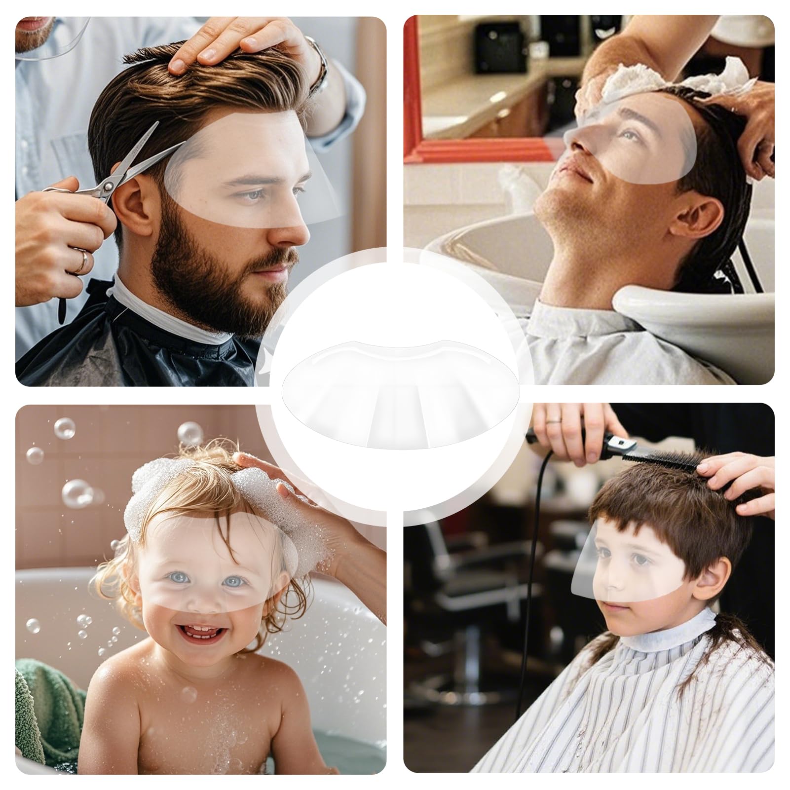 50 piezas de protección ocular después de la operación de los ojos, protección ocular, lavado de cabello, visores de cara transparente, protección ocular desechable de plástico, protección ocular de