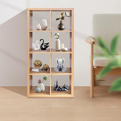 Miniatura 10 de Estantería para libros de 8 cubos, organizador de almacenamiento de cubículos blancos, estantes de almacenamiento abiertos para aula, sala de juegos