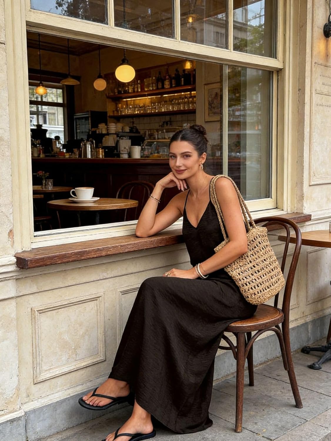 Verdusa Women's Backless Cami Dress Long Maxi Flowy Linen Dresses Summer Vacation Beach Outfits Sun Dress - Image 3