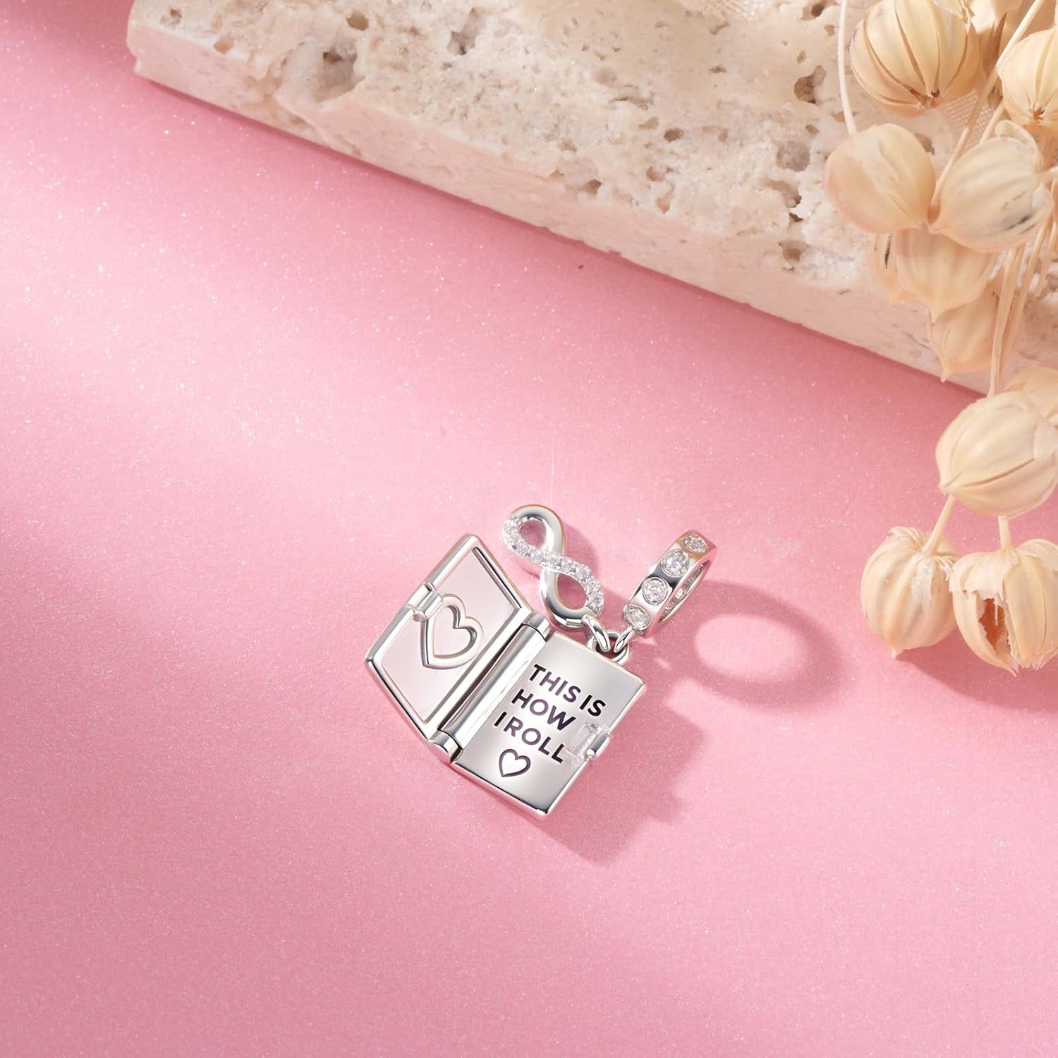 Book Charms 925 Sterling Silver Book Jewelry Librarian Jewelry Gifts for Women - Image 2