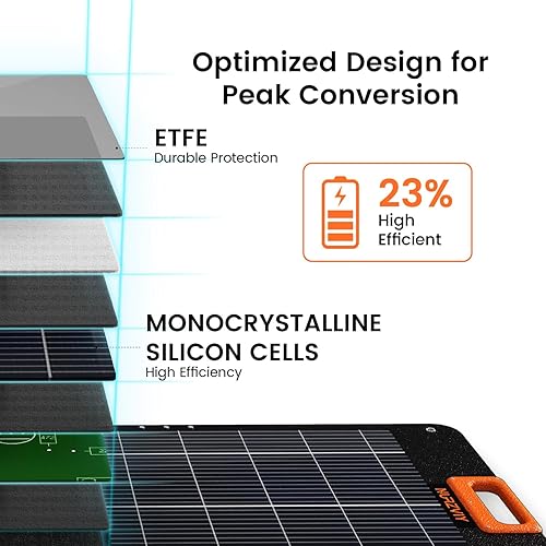 Miniatura 3 de Panel solar portátil de 200 W, plegable, 200 W, cargador solar de células solares para estación de energía, impermeable con soporte ajustable XT60