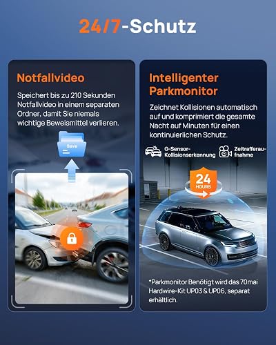 70mai Dashcam Auto M310 Plus 4K, 2160P Mini Dashcam Auto con WiFi e App - 7