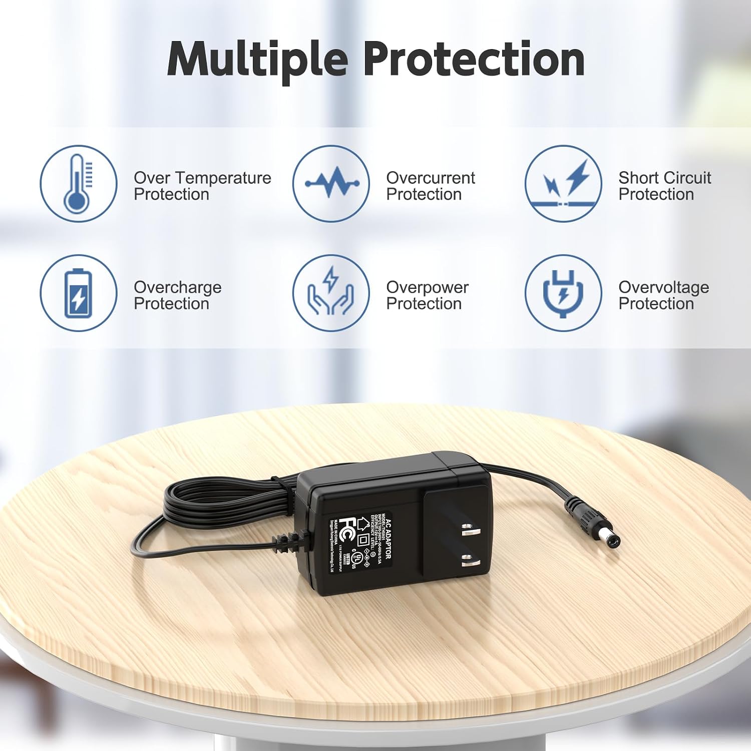 12V 1A 12W Adapter Power Supply | 100V~240V AC Input, Compatible with 800mA 900mA 1000mA Equipment