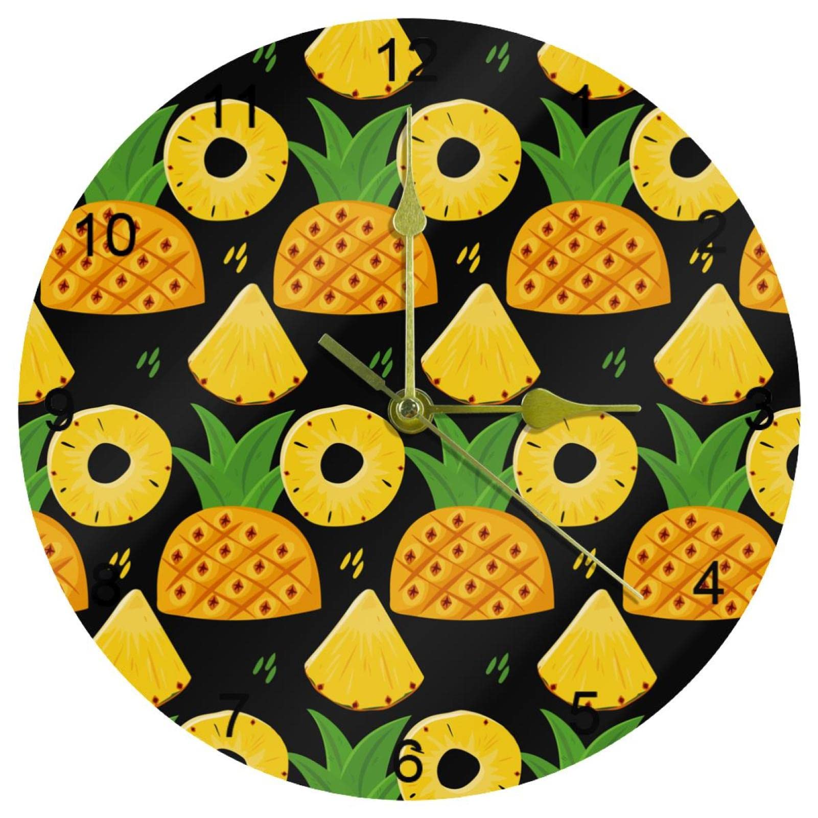 Horloge murale silencieuse sans tic-tac pour cuisine avec grands chiffres faciles à lire