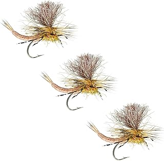 Dry Flies by Colorado Fly Supply - Carnage Brown Drake - Brown Drake Extended Body Fly - 3 Pack of Trout Flies - Fishing Lures for Fishermen - Bass Grayling Perch and More - Buy now