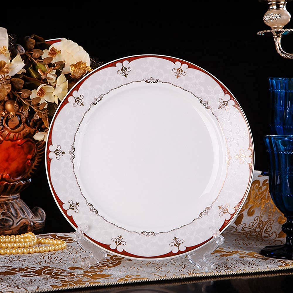 Zestaw naczyń ceramicznych, 56 sztuk Luksusowe zestawy obiadowe z porcelany kostnej/zestaw kombinowany porcelany - Zestawy talerzy i misek na prezenty ślubne