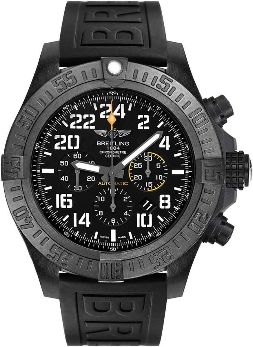 Breitling Avenger Hurricane 50mm Men's Watch on Black Rubber Strap XB1210E4/BE89-154S, Black, Modern