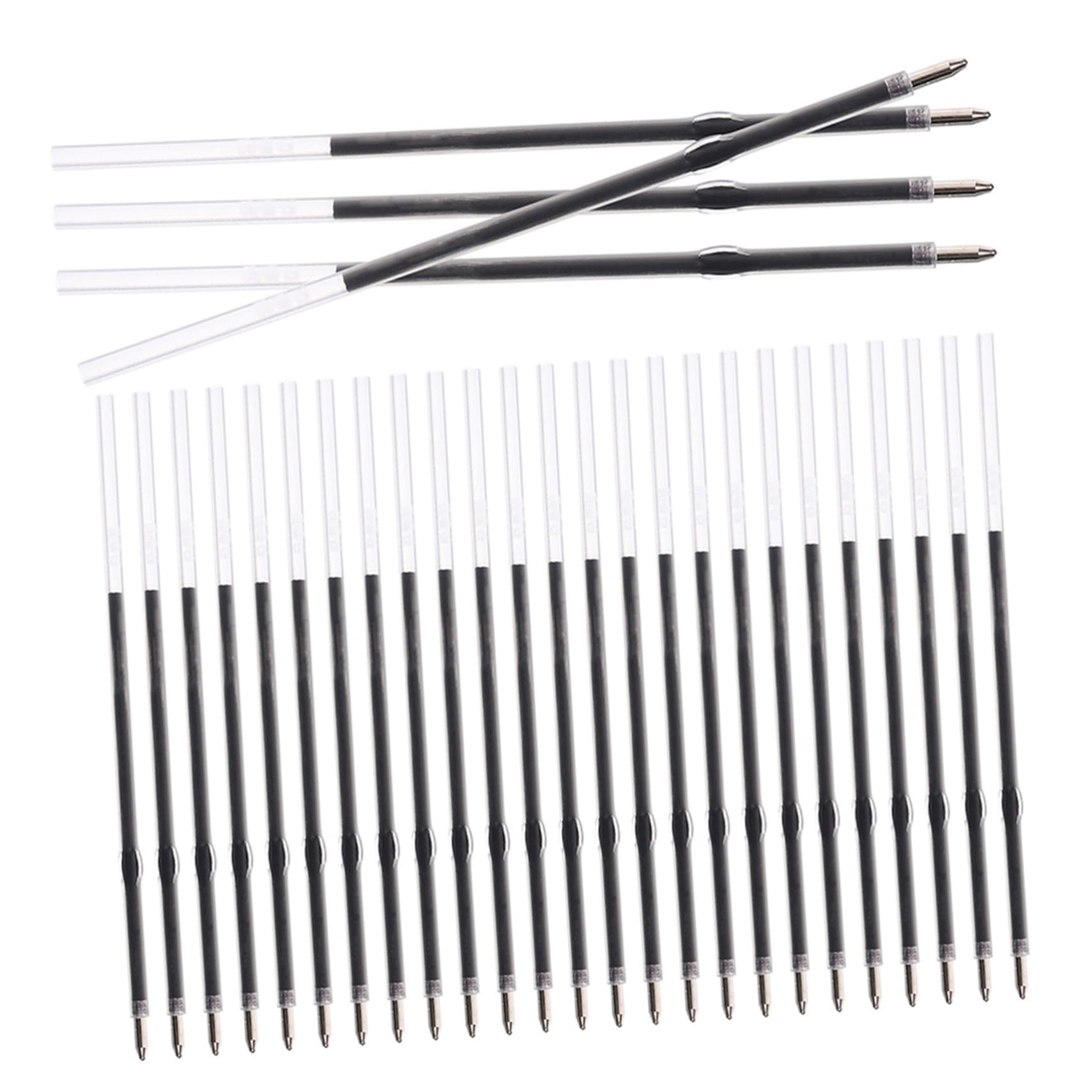 600 Pièces Recharges pour Stylo Bille Noir Recharges Remplaçables pour Stylos à Bille Installation Facile Usage Prolongé pour Bureau et École