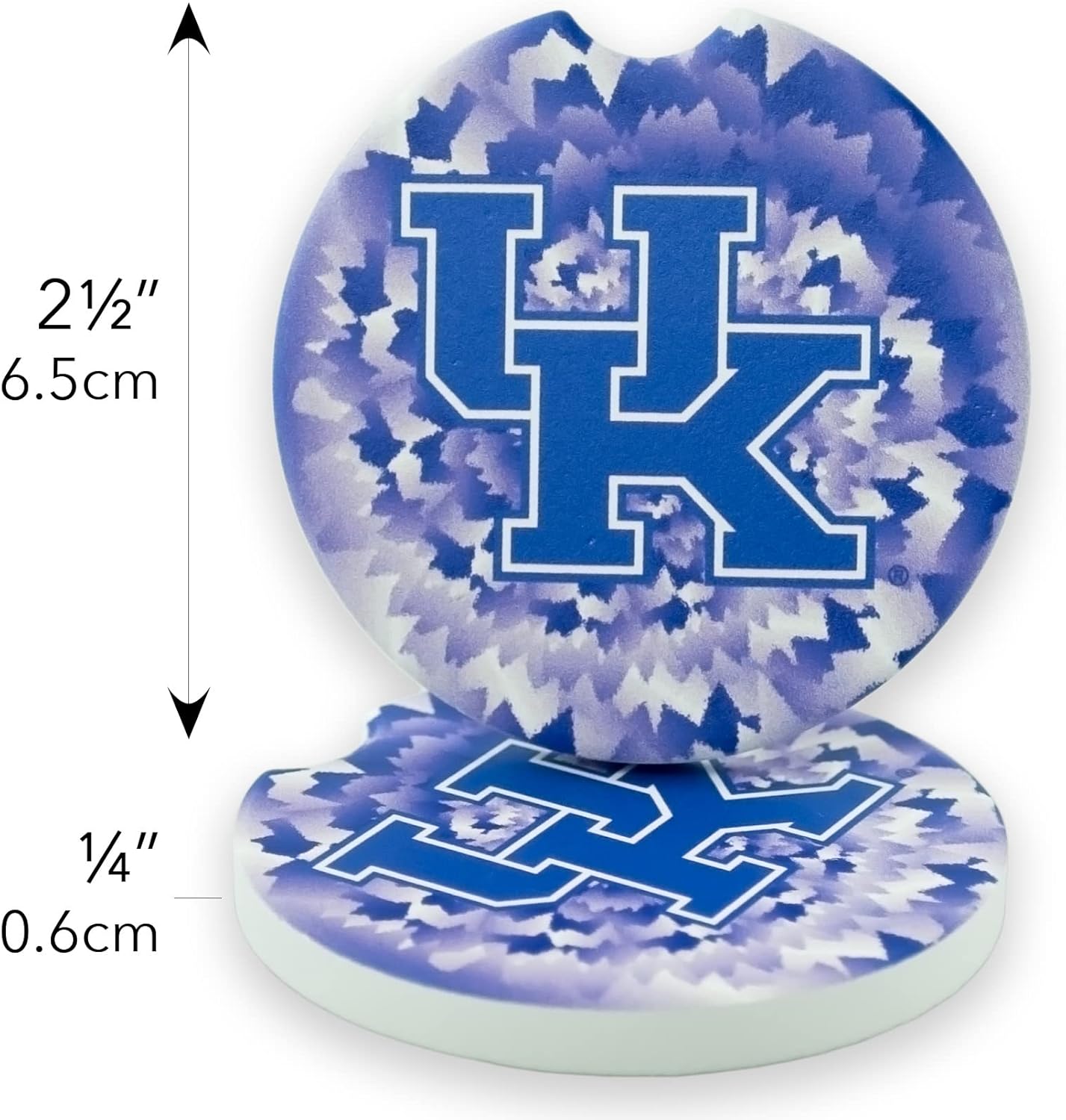 Kentucky Wildcats Set of 2 Car Coasters by Magnolia Lane - Removable Absorbent Ceramic Stone Coasters - Ideal Gift for Students, Alumni and Everyday Fan - Show - Image 4