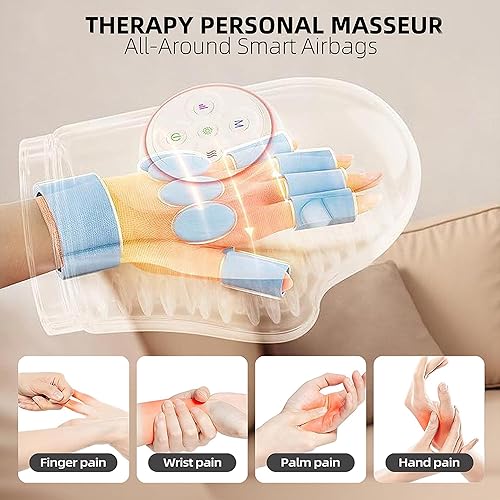 Miniatura 5 de Cordless Hand Massager with Heat for Arthritis Carpal Tunnel, 5 Levels 3 Heating Modes Hand Therapy Device,Kneading Shiatsu Rolling for Pain