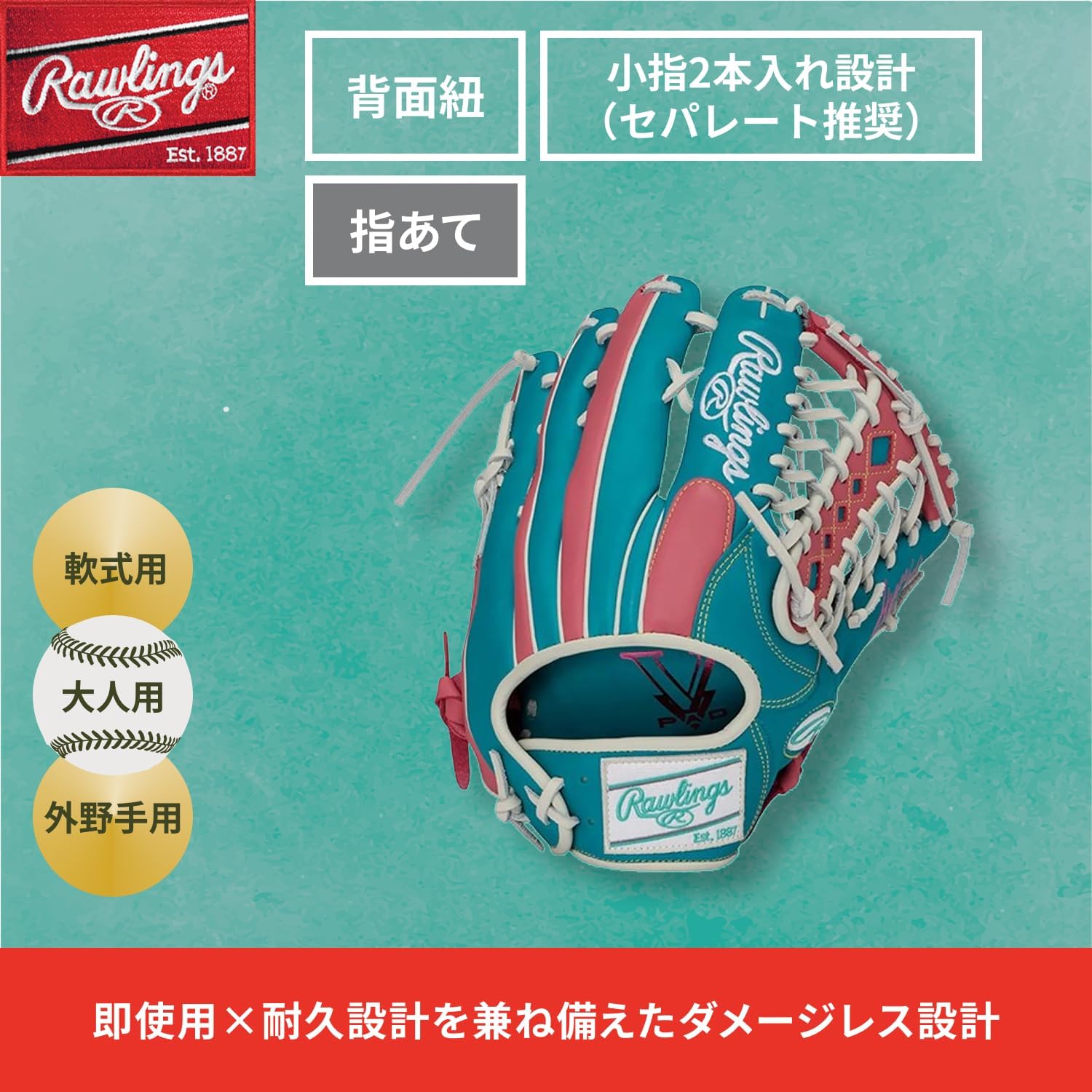 Rawlings Flex Hyper TECH Color SYNC Outfielder GR6HTCY719 12.75" Baseball Glove