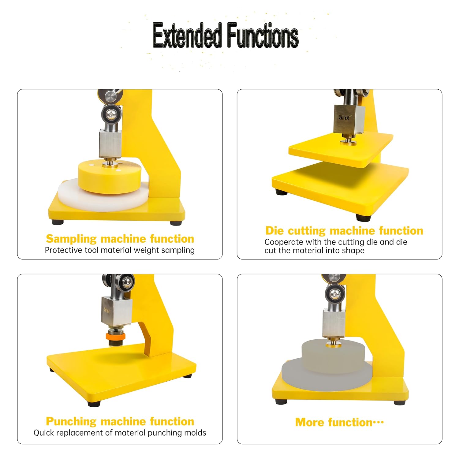 XUNKUNER GSM Circle Sampler Cutter Round Sample Cut Machine for Paper,Fabric, Leather, ect,Hand Press Mold Cutter Leather Leathercraft Cutting Machine,100cm² Die