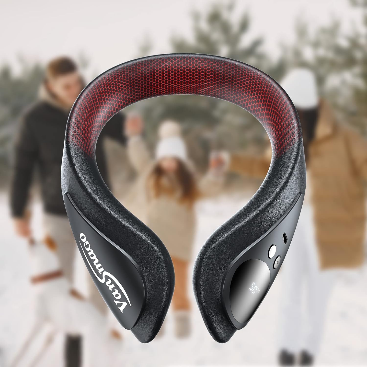 Neck Warmer Rechargeable, Heated Scarf with 3658℃ Adjustable